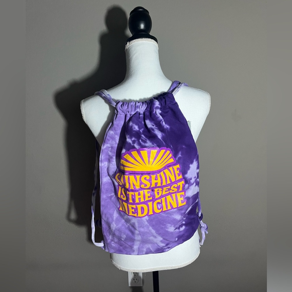 NWT Tie Dye Sunshine drawstring backpack